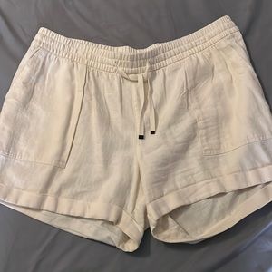 Old Navy Cream Colored Linen Shorts